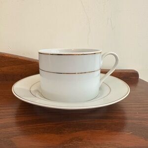 Gibson - Tuxedo Gold flat cup and saucer - replacement pieces - discontinued